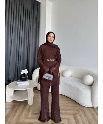 Mav - Nota Dantel Takım - Acı Kahve