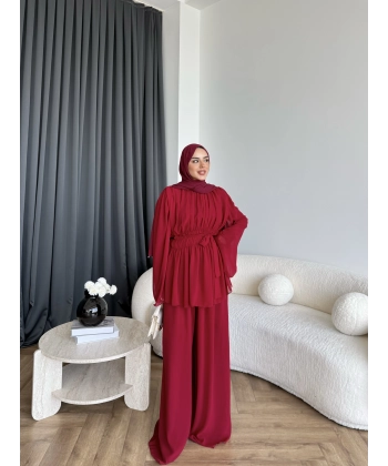Duan Şifon Takım - Bordo