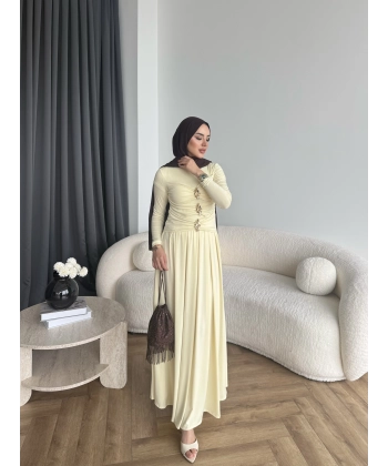 Hr - Desan Sandy Elbise - Sarı ÖN SİPARİŞ