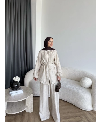 Tb - Nursu Takım - Bej
