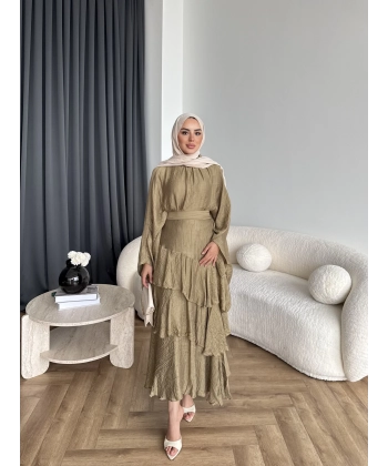 Tb - Gezce Kat Kat Etekli Takım - Yeşil