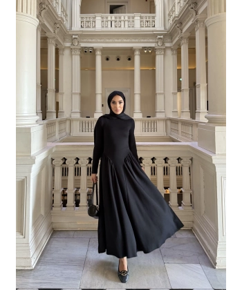 Alien Penye Elbise - Siyah