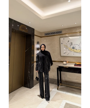 Asil Pırlanta Ceketli Takım - Siyah