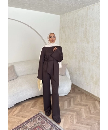 Bedal Asimetrik Modal Takım - Acı Kahve