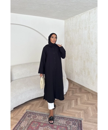 Bulster Müslin Gömlek - Siyah