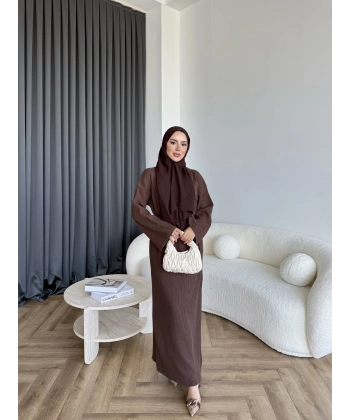 Dora Triko Elbise - Acı Kahve