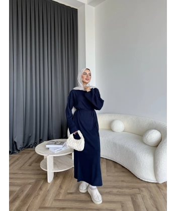 Dora Triko Elbise - Lacivert