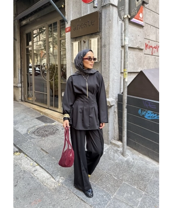 Esil Krep Takım - Siyah