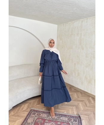 Exlan İndirimli Elbise - Lacivert