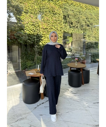 Bendetta Taşlı Oysh Takım - Lacivert