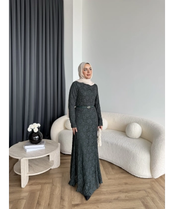 Fuş - Rodry Dantel Elbise - Yeşil