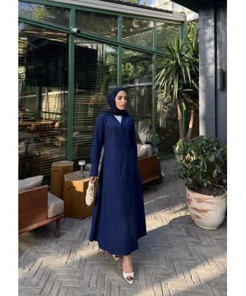 Havan Çapraz Elbise - Lacivert