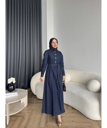 Hen - Enzo Kot Elbise - Koyu Mavi