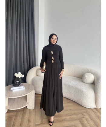 Hr - Desan Sandy Elbise - Siyah