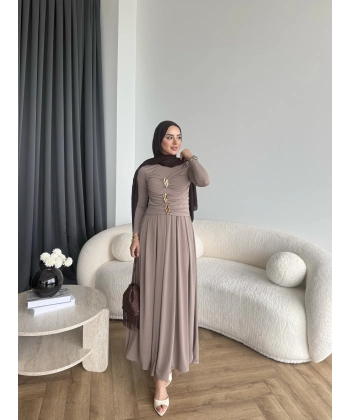 Hr - Desan Sandy Elbise - Vizon