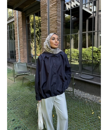 İsra Düğmeli Ceket - Lacivert