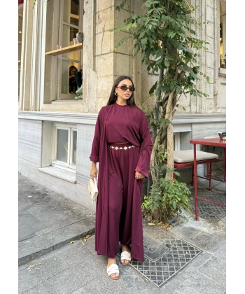 Kayla Kimonolu Oysh Takım - Bordo