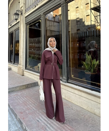 Loya Cepli Oysh Takım - Bordo