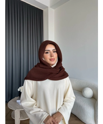 Mb - Balaklava Kapişonlu Bere - Acı Kahve