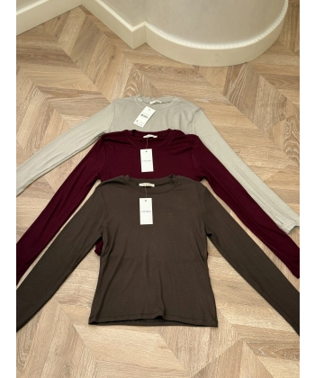 Muadil Düz Uzun Kollu İçlik - Bej