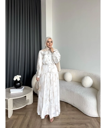 Ng - Laura Saten Elbise - Bej