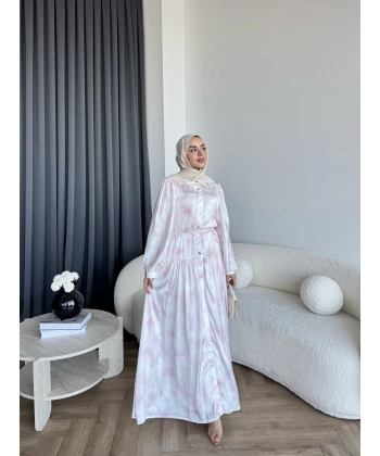 Ng - Laura Saten Elbise - Pembe