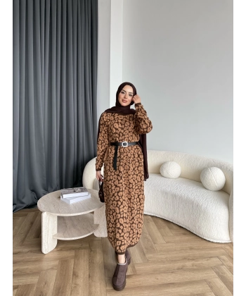 Pls Leopar Elbise - Açık