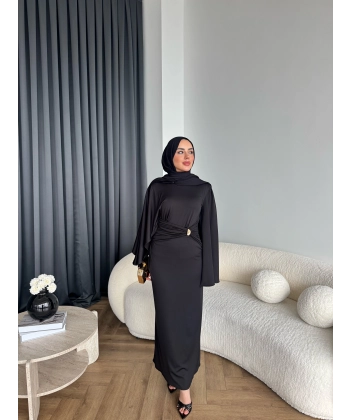 Qu - Tiaga Elbise - Siyah