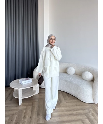 Ronas Triko Takım - Beyaz