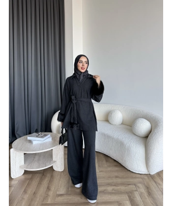 Rorys Kürk Detaylı Takım - Antrasit