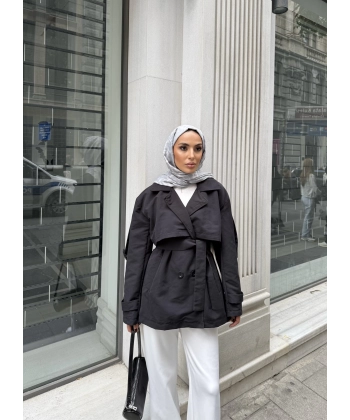 Rosella Trençkot - Siyah