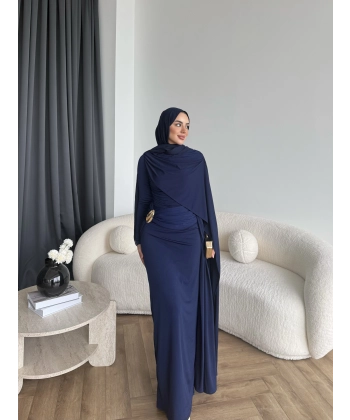 Sandy Arabic Elbise - Lacivert