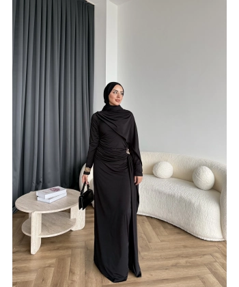 Sandy Arabic Elbise - Siyah