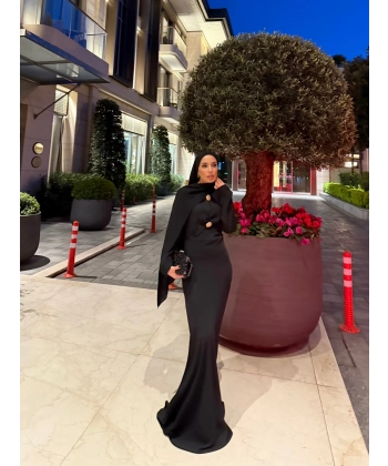 Sue Tasarım Elbise - Siyah ÖN SİPARİŞ