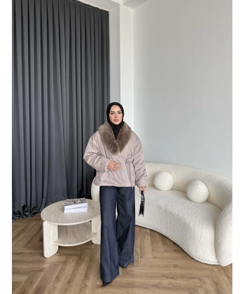 Wilma Kürk Detaylı Mont - Vizon