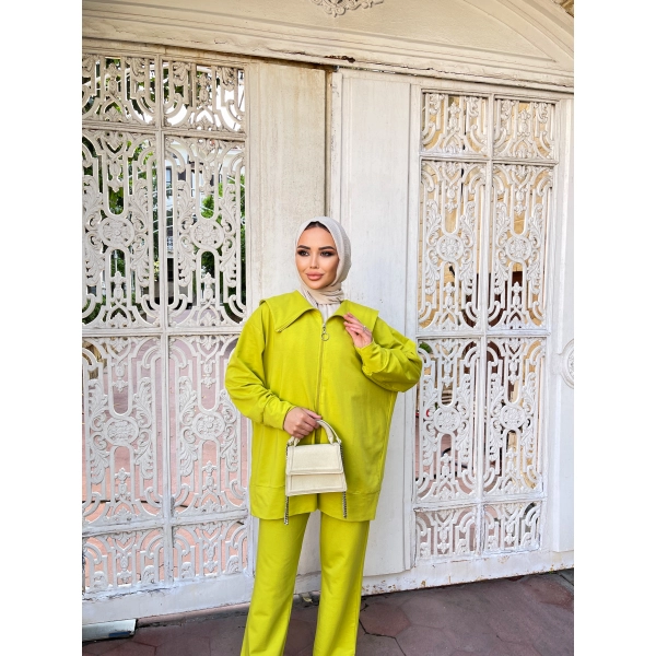 Duhan İkili Takım - Yağ Yeşili