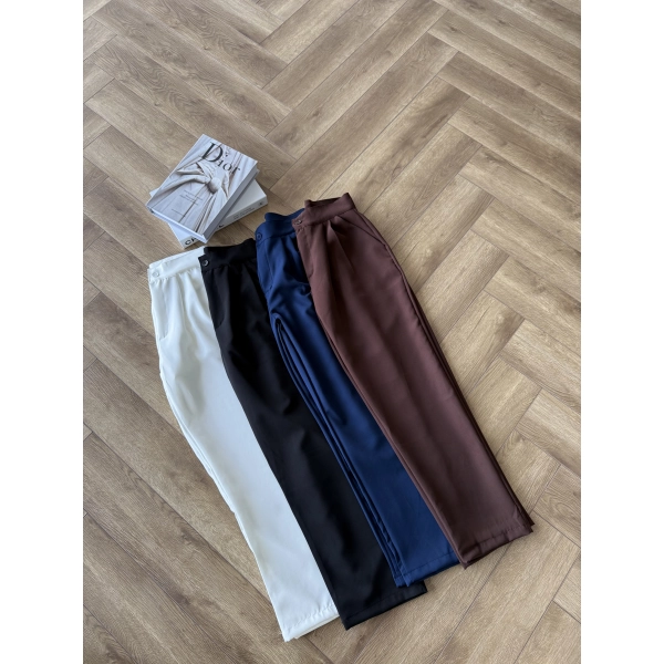 Krep Kumaş Havuç Pantolon - Siyah