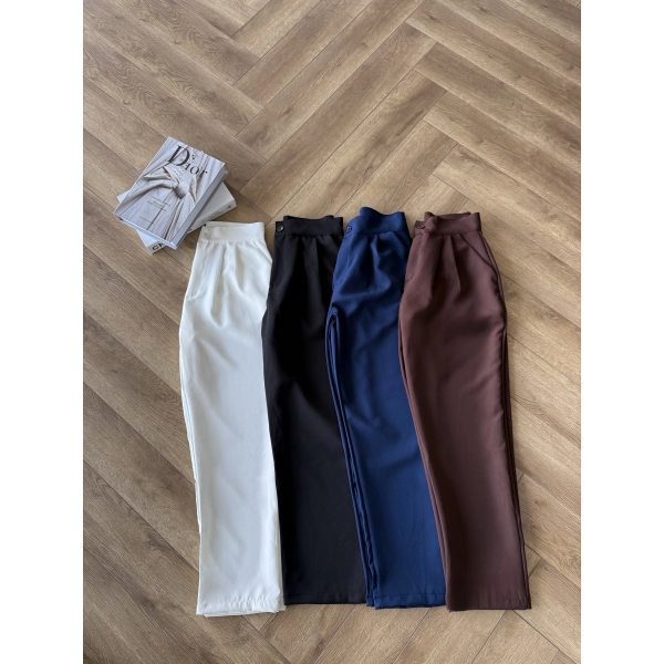 Krep Kumaş Havuç Pantolon - Siyah