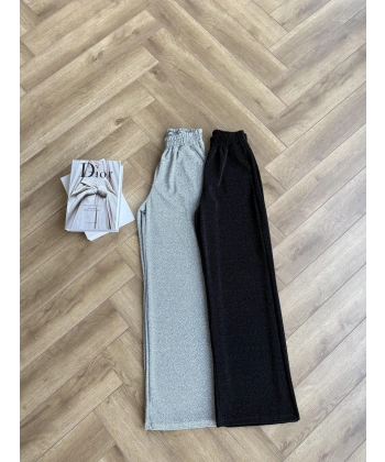 Simli Pantolon - Gri