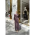 Balon Kol Krep Elbise - Gül Kurusu