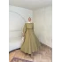 Beli Büzgülü Elbise - Yağ Yeşili ÖN SİPARİŞ
