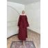 Belden Oturtmalı Etekli Takım - Bordo