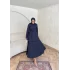 Belden Oturtmalı Etekli Takım - Lacivert