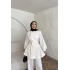 Belen Çizgili Ceket - Bej