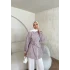 Belen Çizgili Ceket - Bordo