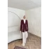 Belinda Keten Takım - Bordo