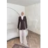 Belinda Keten Takım - Kahve