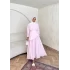 Bosfor Kırışık Elbise - Pembe