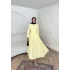 Charm Bel Detay Elbise - Sarı
