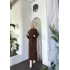 Dora İspanyol Kol Triko Elbise - Acı Kahve